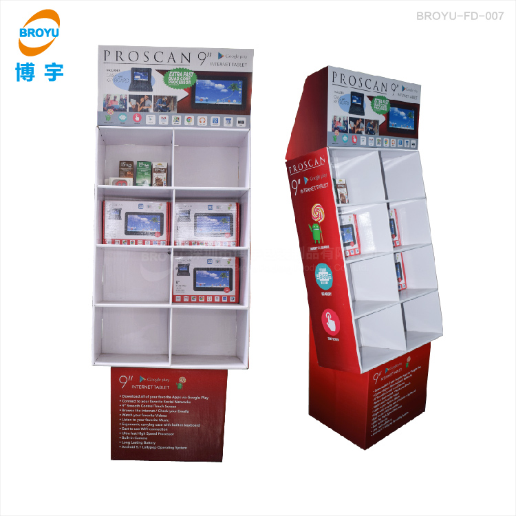 手機配件紙貨架 玩具平板電腦紙展示架 瓦楞紙板格子展架